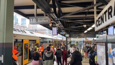 Sydney Pick Hour Tranffic on Train Platforn